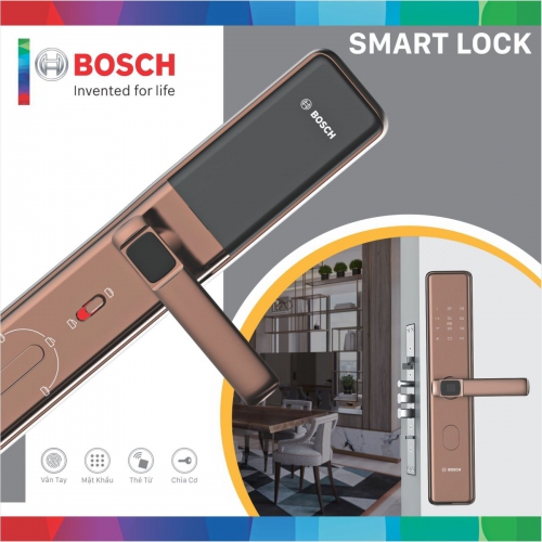 Khoá cửa điện tử Bosch ID 30BK (màu vàng đồng )