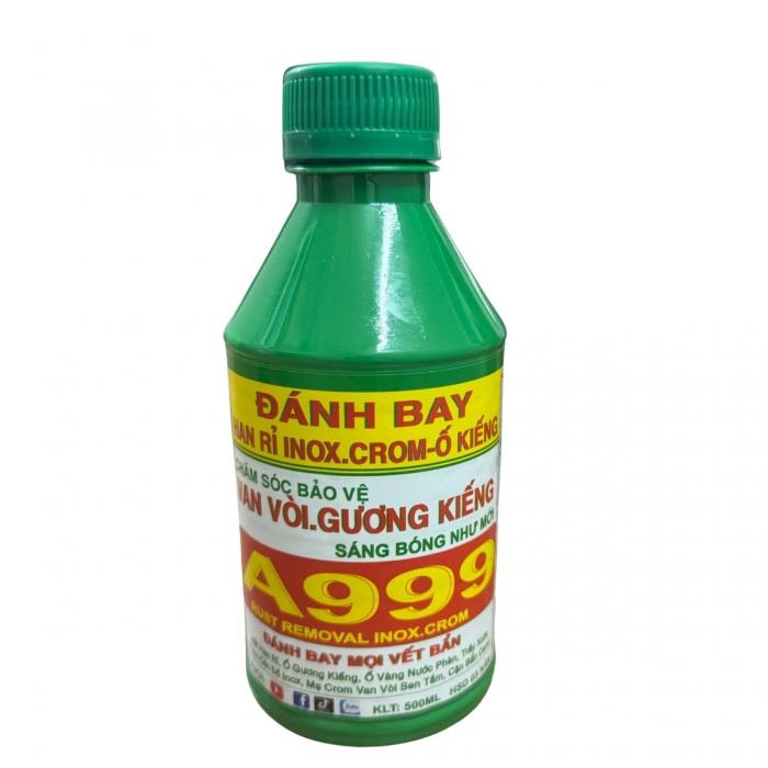 APPO A999 – Dung dịch tẩy rửa van vòi, gương kính sáng bóng, an toàn tuyệt đối cho da tay