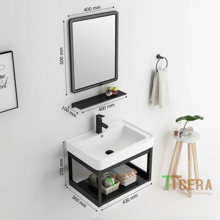 Bộ Tủ Chậu Lavabo Treo Tường TTCERA TLVB48