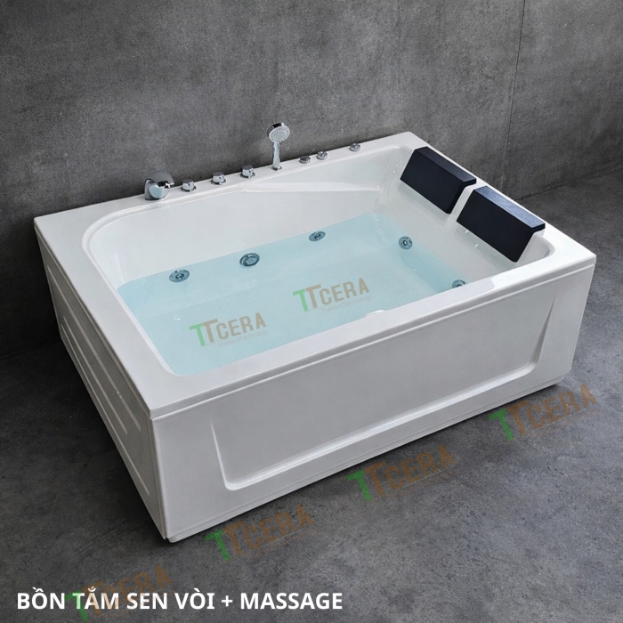 Bồn Tắm Nằm Đôi Massage TTCERA BTMS06