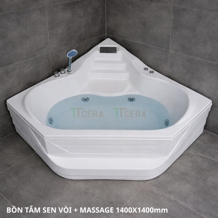 Bồn Tắm Nằm Góc Massge TTCERA BTMS04