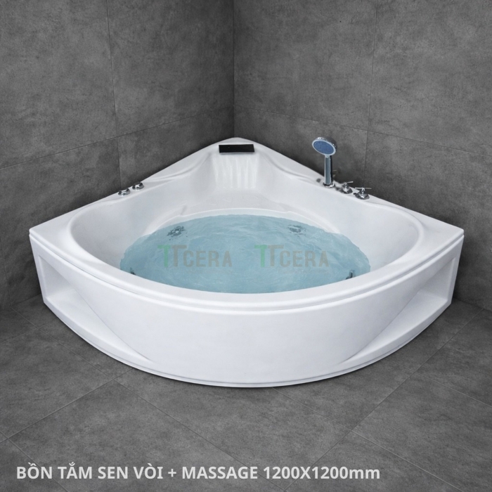 Bồn Tắm Nằm Góc Massge TTCERA BTMS05