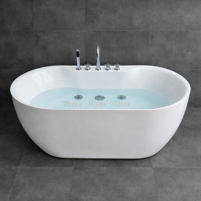 Bồn Tắm Nằm Massage Oval TTCERA BTMS18