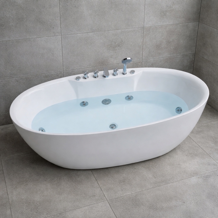 Bồn Tắm Nằm Massage Oval TTCERA BTMS46