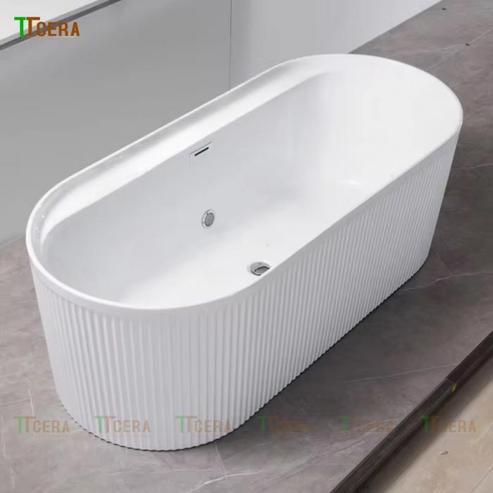Bồn Tắm Nằm oval TTCERA Thân Dọc Đứng BT49