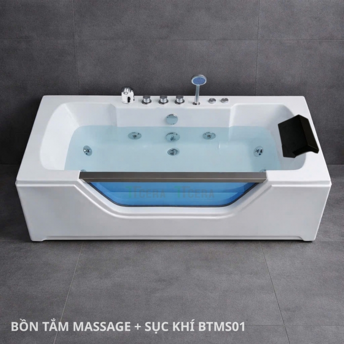 Bồn Tắm Nằm Sục Khí Massage TTCERA BTMS01
