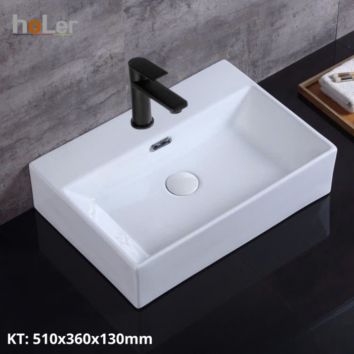 Chậu Lavabo Holer HL-LB418A ( Đặt Bàn - Treo Tường )