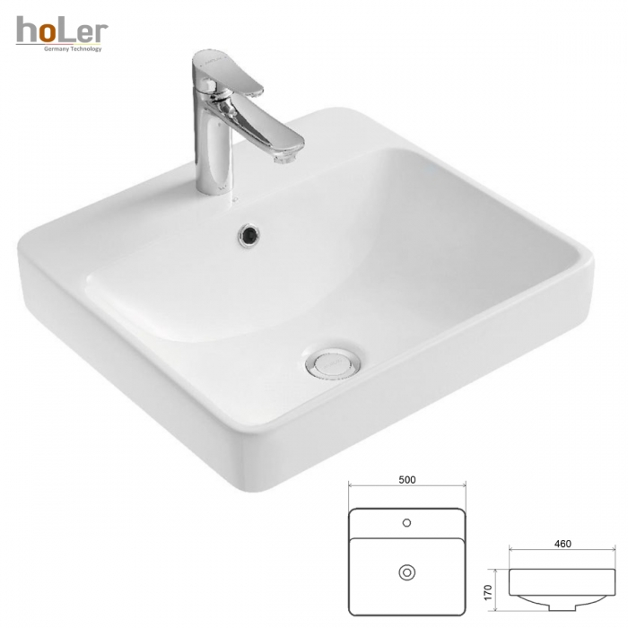 Chậu rửa lavabo đặt bàn hoLer HL-LB418