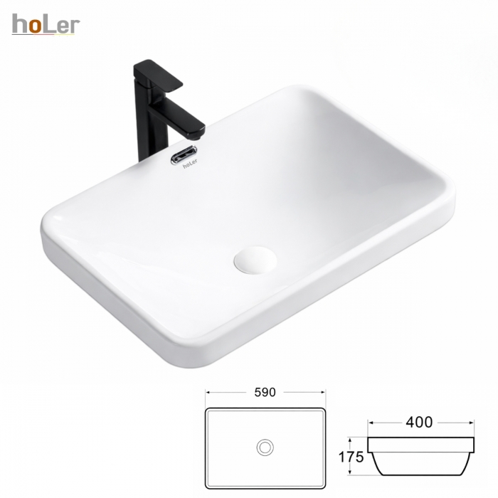 Chậu rửa lavabo đặt bàn hoLer HL-LB422
