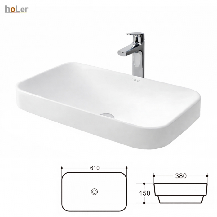 Chậu rửa lavabo đặt bàn hoLer HL-LB423