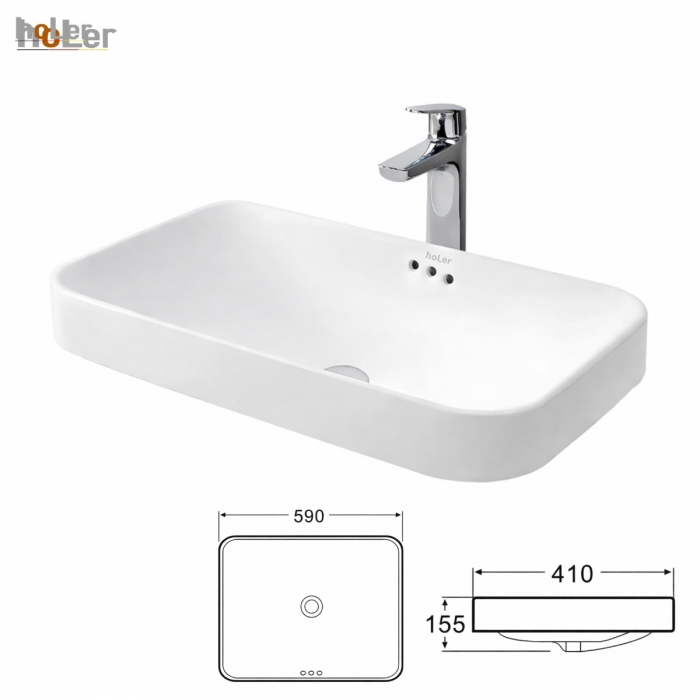 Chậu rửa lavabo đặt bàn hoLer HL-LB445