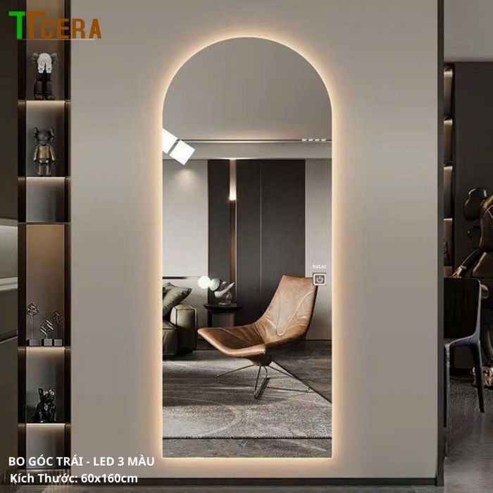 Gương Led Toàn Thân Cảm Ứng Hình Vuông Bo Góc TTCERA GL63