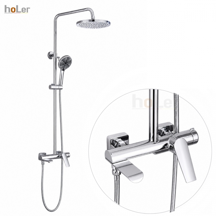 Sen Cây Tắm Đứng Đồng Thau Crom Holer HL2107