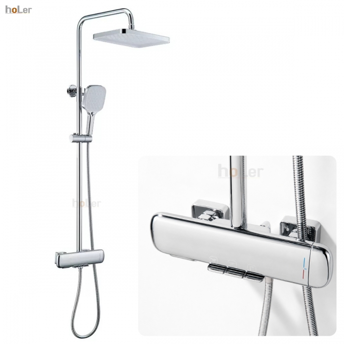 Sen Cây Tắm Đứng Đồng Thau Crom Holer HL2115