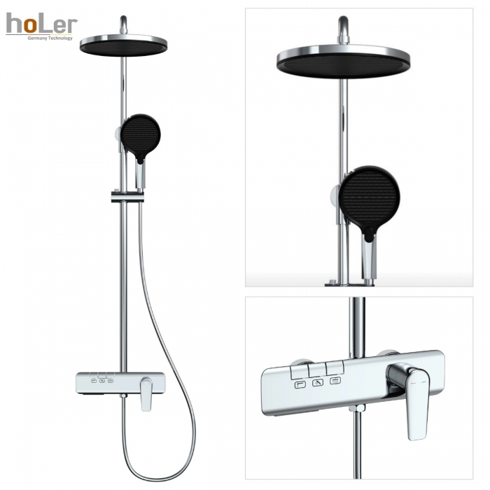 Sen Cây Tắm Đứng Đồng Thau Crom Holer HL2120