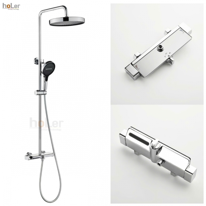 Sen Cây Tắm Đứng Đồng Thau Crom Holer HL2128W