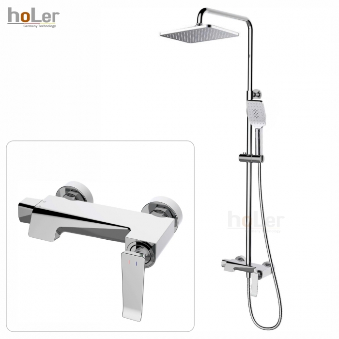 Sen Cây Tắm Đứng Đồng Thau Crom Holer HL212