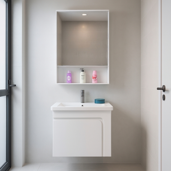 Tủ Lavabo Nhựa PVC Đặc Mini TTCERA TLVB165