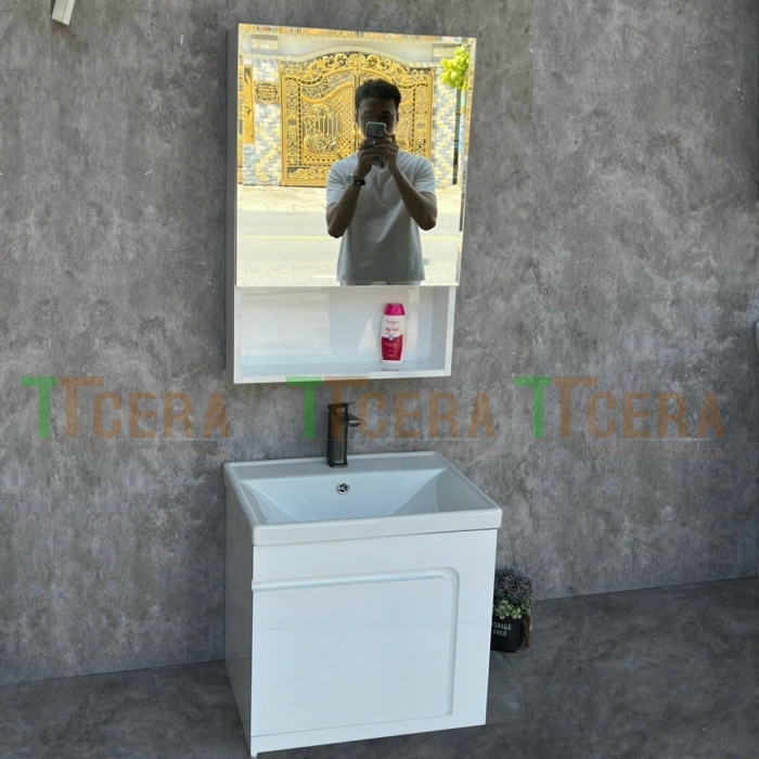 Tủ Lavabo Nhựa PVC Đặc Mini TTCERA TLVB165