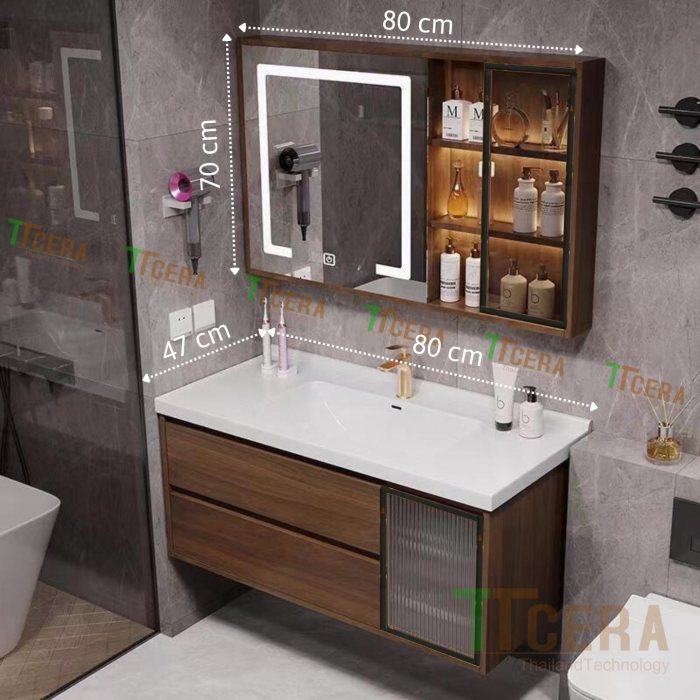 Tủ Lavabo Nhựa PVC Đặc TTCERA TLVB162