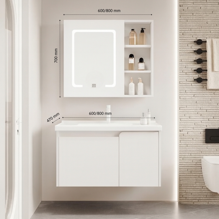 Tủ Lavabo Nhựa PVC TTCERA TLVB181