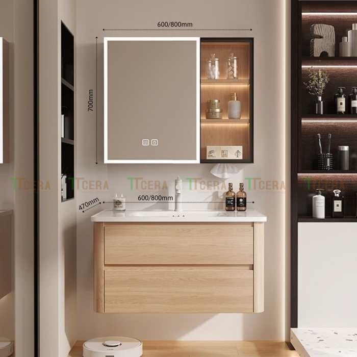 Tủ Lavabo Nhựa PVC TTCERA TLVB187