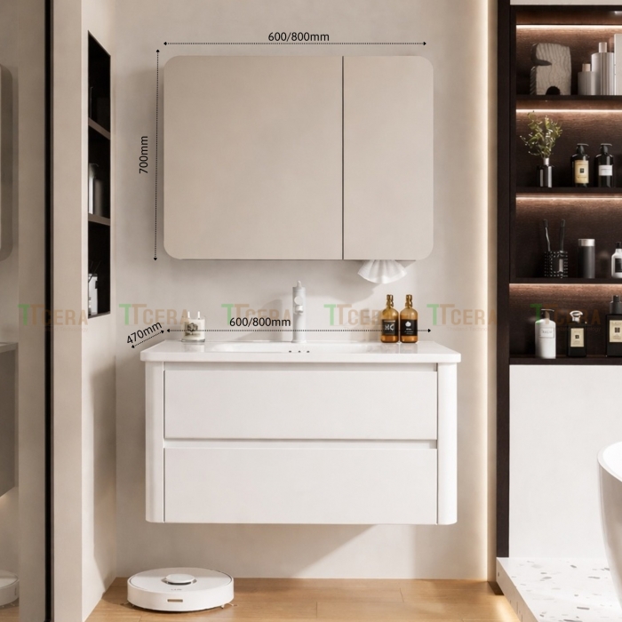 Tủ Lavabo Nhựa PVC TTCERA TLVB188