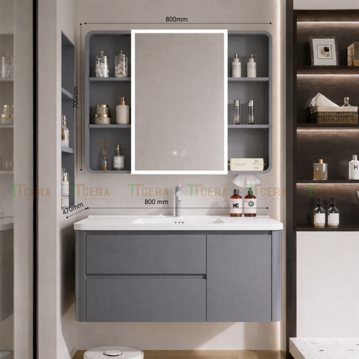 Tủ Lavabo Nhựa PVC TTCERA TLVB189