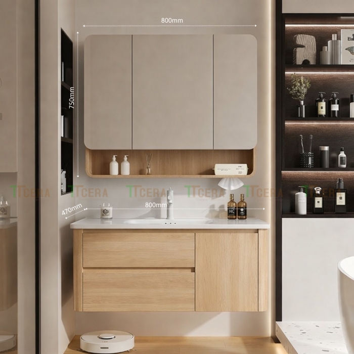 Tủ Lavabo Nhựa PVC TTCERA TLVB190