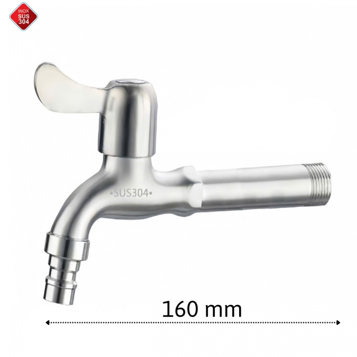 Vòi Hồ Đúc Inox 304 Gắn Tường VH01