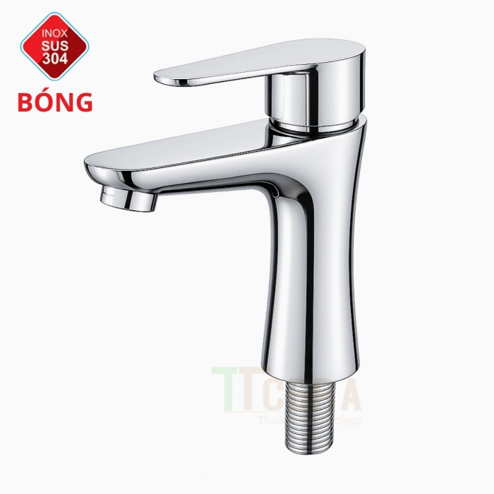 Vòi Lavabo Lạnh Inox 304 Bóng Gương TTCERA LB273