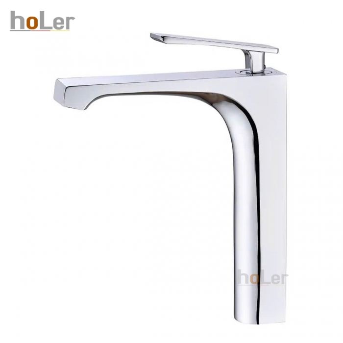 Vòi Lavabo Nóng Lạnh Đồng mạ Crome Cao 30cm Holer HL-LB609