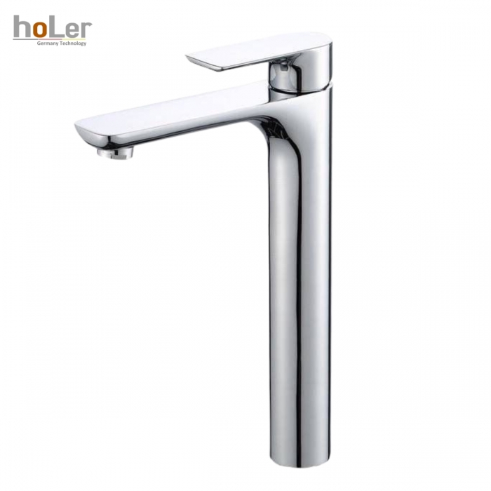Vòi Lavabo Nóng Lạnh Đồng mạ Crome Cao 30cm Holer HL-LB613