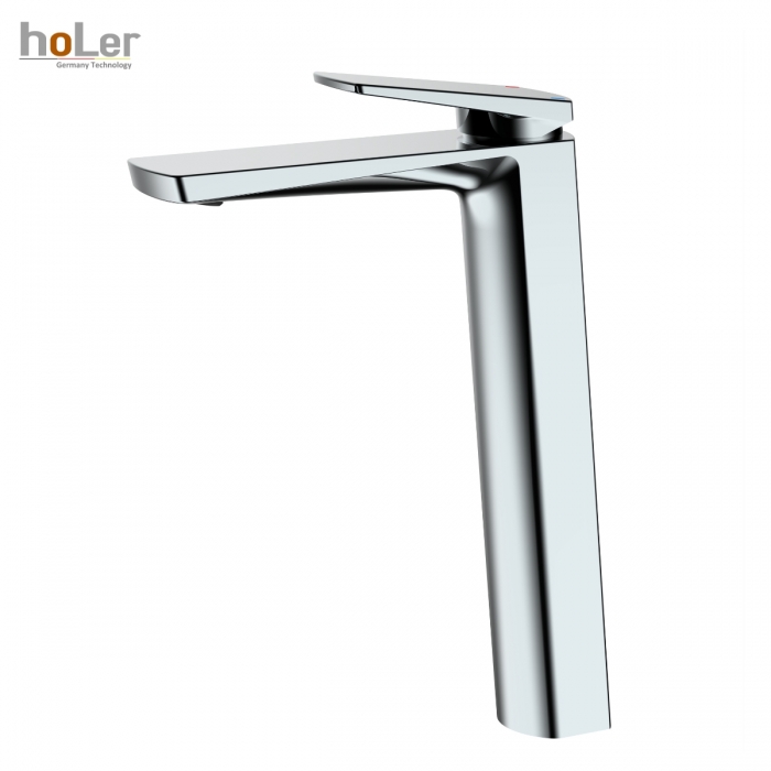 Vòi Lavabo Nóng Lạnh Đồng mạ Crome Cao 30cm Holer HL-LB647