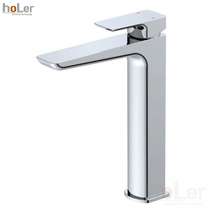 Vòi Lavabo Nóng Lạnh Đồng mạ Crome Cao 30cm Holer HL-LB670