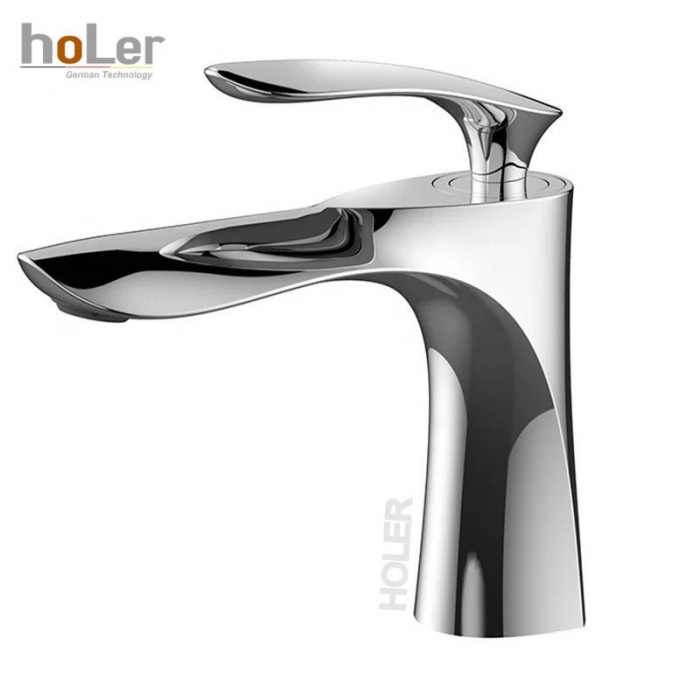 Vòi Lavabo Nóng Lạnh Đồng mạ Crome Holer HL-LB600