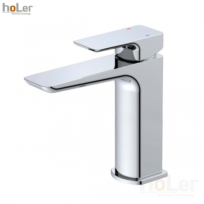 Vòi Lavabo Nóng Lạnh Đồng mạ Crome Holer HL-LB607