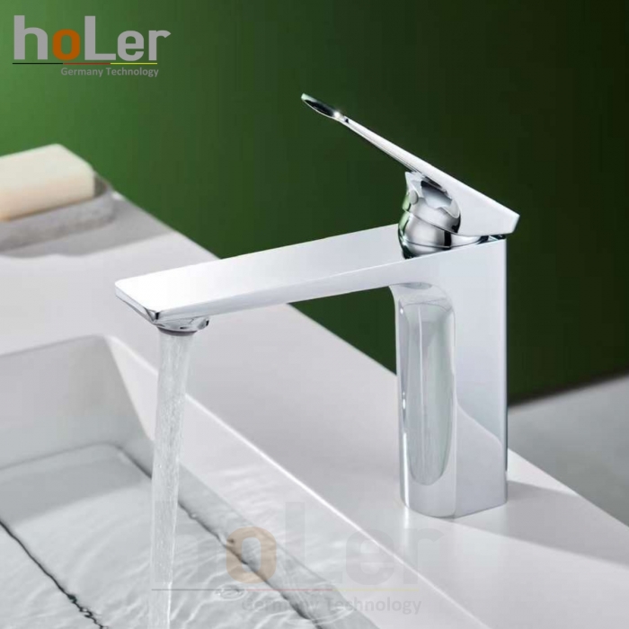 Vòi Lavabo Nóng Lạnh Đồng mạ Crome Holer HL-LB702