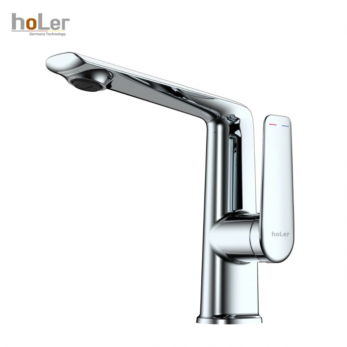 Vòi Lavabo Nóng Lạnh Đồng Mạ Crome HoLer HL-LB706W