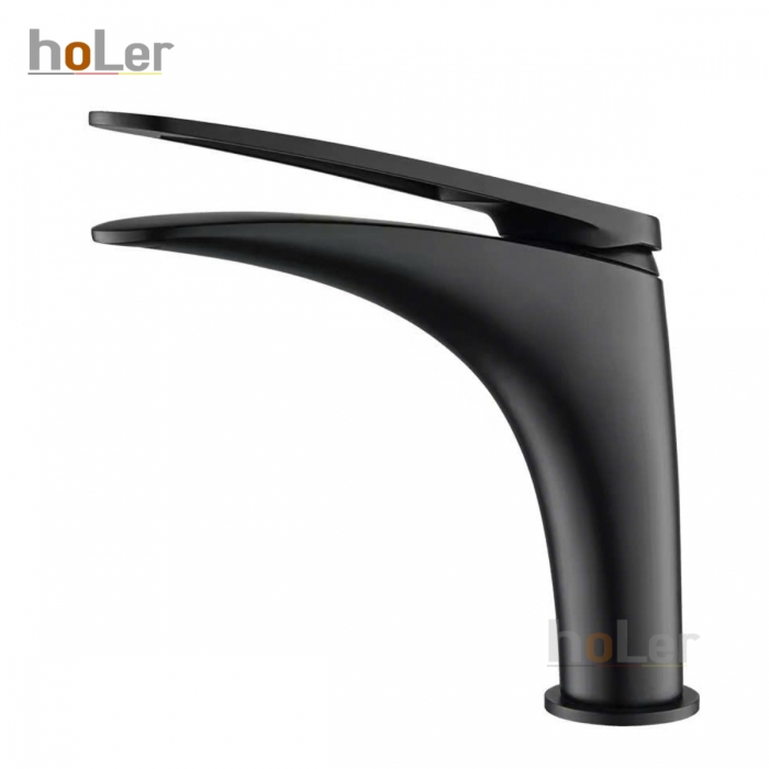 Vòi Lavabo Nóng Lạnh Đồng Sơn Tĩnh Điện Đen Holer HL-LB620