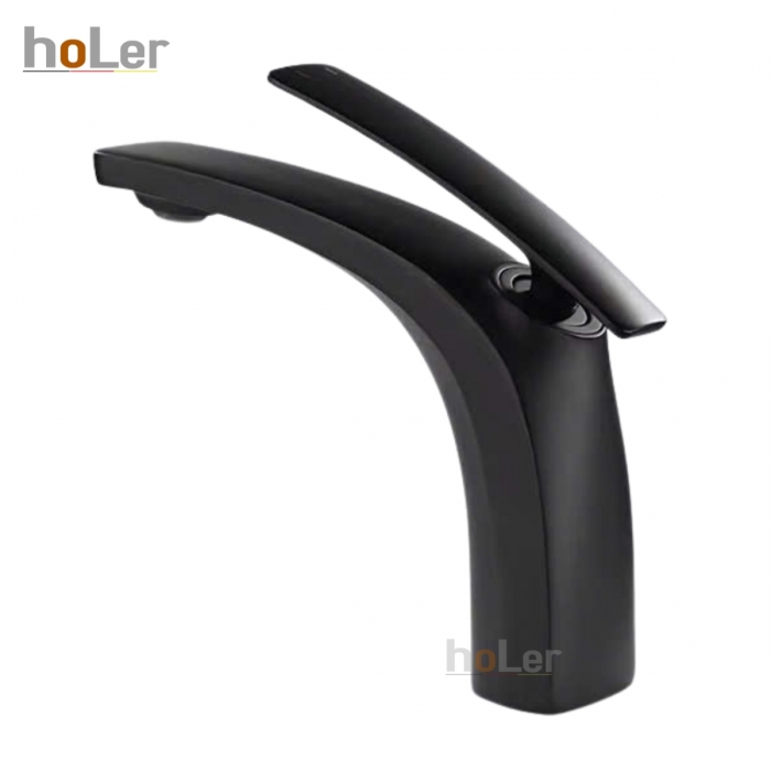 Vòi Lavabo Nóng Lạnh Đồng Sơn Tĩnh Điện Đen HoLer HL-LB685