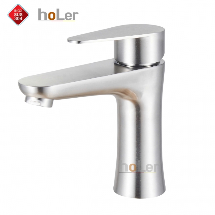 Vòi Lavabo Nóng Lạnh INOX 304 Holer HL-LB664