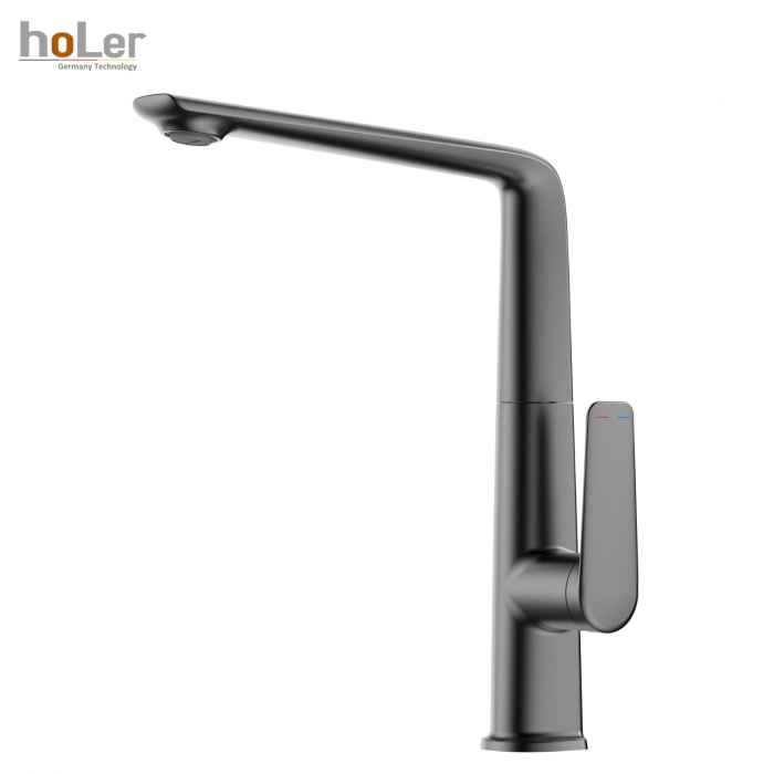 Vòi Rửa Chén Đồng Sơn Tĩnh Điện Màu Xám Holer CHL977G - Màu Xám
