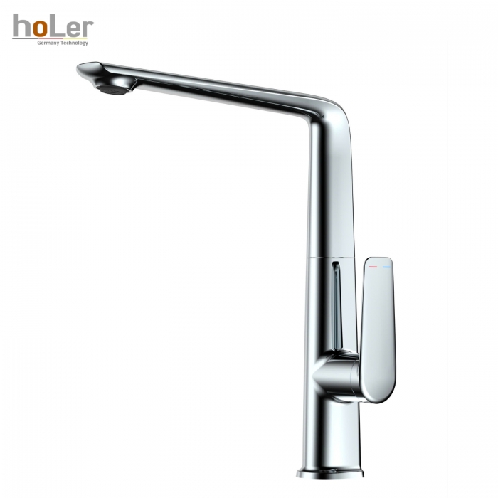 Vòi Rửa Chén Đồng Thau Mạ Crome Holer CHL977W - Bóng Crome