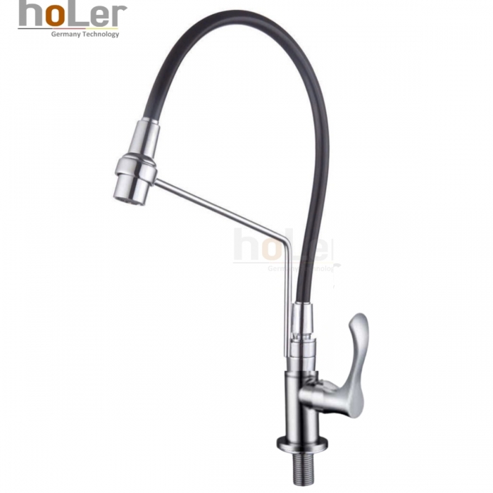 Vòi Rửa Chén Lạnh Đồng Thau Mạ Crome Holer CHL906