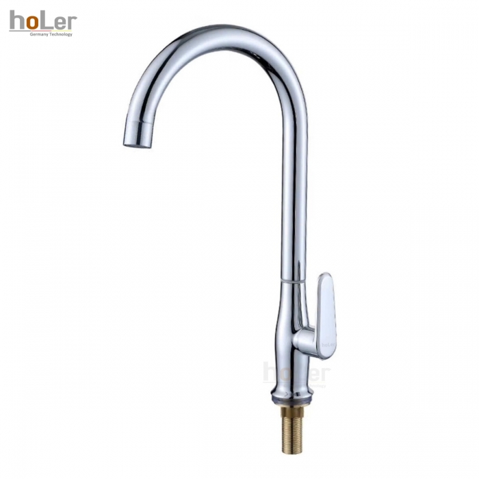 Vòi Rửa Chén Lạnh Đồng Thau Mạ Crome Holer CHL922